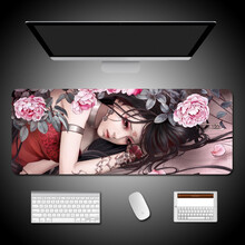 LOMAZOO 鼠标垫大号古风 手绘中国风剑三游戏周边高清大图锁边电脑桌垫 03 900X400X3MM