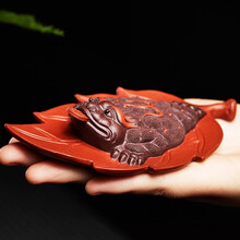 尊壶 紫砂茶宠金蟾精品可养茶桌招财摆件一夜暴富禅意茶盘茶具配件茶道茶台装饰 一夜暴富 金蟾茶宠