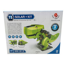 西克里STEAM3合1科技小制作自装恐龙太阳能玩具车智能机器人儿童益智DIY拼装玩具物理实验小学作业 3合1太阳能机器人