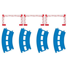 多美（TakaraTomy） 多美卡普乐路路电动火车轨道配件R系列创意拼搭轨道工程玩具 复线弯轨 R-05