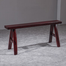 贡艺名居 红木家具血檀（学名：染料紫檀）长凳实木中式长条凳休闲凳矮凳方凳 长凳（长108*宽34*坐板宽16*高48）
