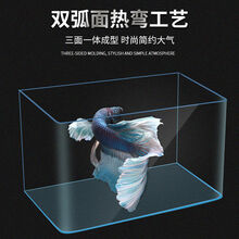 透明热弯长方形超白玻璃金鱼缸热带鱼缸水族箱小中型办公桌造景生态鱼缸 40*23*25标准套餐