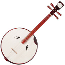 艾牧 硬色木红木  牡丹头花 骨花 大阮 弹拨乐器 梧桐木 面板 乐队剧团 演奏用琴 配件弦 拨片 红木骨花大阮DR-02