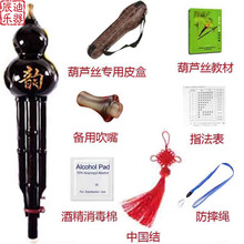 葫芦丝乐器降B调C调可拆卸型双音树脂入门初学成人儿童防摔乐器 降B调+教材+皮盒(全套实用)
