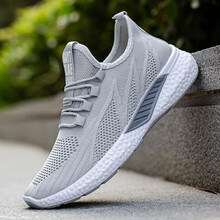 者顿男鞋夏季新款休闲鞋靴透气网面网鞋小白鞋男户外运动鞋男板鞋子男生帆布鞋韩版潮流青少年老爹鞋椰子潮鞋  MD-2001灰色 41