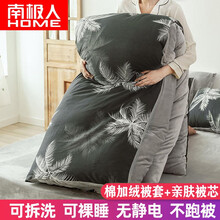南极人 全棉可拆洗被子冬天加厚保暖被套被芯套装羽丝绒棉被冬季法兰绒被套单人学生珊瑚绒盖被双人家用被褥 蜕变 200X230cm9斤【被套+被芯】