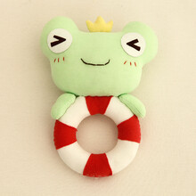 暖猫手工制作diy动物乐园摇铃宝宝卡通布艺玩偶娃娃材料包孕妇手作礼物婴儿用品 跳跳蛙（非成品）