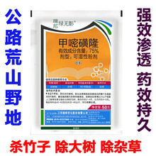 瑞邦绿无影75%甲嘧磺隆甲嘧密磺蕯死草烂根铁路公路荒地机场墓地杂草长效除草剂除树剂克星神器神剂一扫光 50g