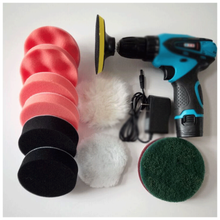 汽车抛光机打蜡机无线家用车用锂电池充电可调速美容工具地板家具 4寸10件套+抛光蜡