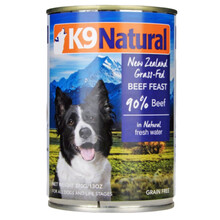 K9 Natural狗罐头成犬幼犬狗狗主食罐头湿粮无谷低敏新西兰进口 牛肉370g1罐