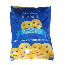 蓝顿旭美笑脸薯饼2kg冷冻开心薯饼油炸小吃半成品土豆饼薯条