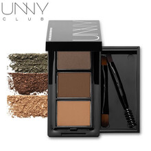 UNNY眉笔悠宜眉粉眉刷细拉线防水防汗黑色棕色染眉膏 三色眉粉#森林绿