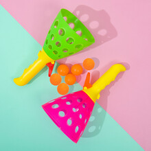 儿童亲子互动球类玩具男孩室内弹力抛接球弹射对接球儿童户外运动器材儿童节礼物 两个接球器+6个小球