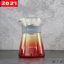 耐热玻璃手冲咖啡滤杯/分享壶套装影子系列 橙色分享壶