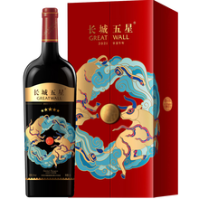 超市	
长城（GreatWall）红酒 中粮长城干红葡萄酒 牛年生肖 长城五星牛年干红 1.5L单支礼盒