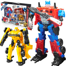儿童变形金刚玩具机器人变形机甲2迷你小汽车一步变形玩具车 战计划裂-惯性变形套装