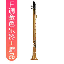 简易小萨克斯 成人儿童初学者萨克斯风迷你口袋中音哨片专业乐器 F调金色乐器+赠品