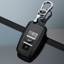 长安钥匙套cs75/cs55/35凌轩睿骋CC逸动欧尚科赛X5/X7尼致尚XT悦翔V7ET钥匙包壳扣 长安A款【典雅黑+金属扣】