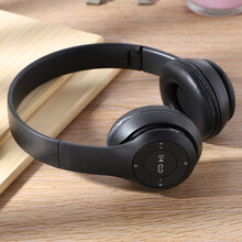 无线蓝牙耳机头戴式游戏OPPOvivo手机华为苹果安卓通用重低音音乐卜邻 暗夜黑（不发光普通版）