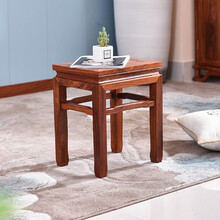 苏汀小镇红木家具非洲花梨（学名：刺猬紫檀）方凳实木中式矮凳板凳 客厅换鞋凳小板凳小木凳Z 长36*宽28*高45cm