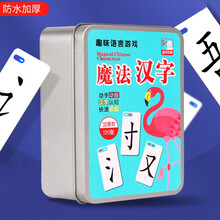 雷朗 魔法汉字拼偏旁部首组合卡片抖音同款幼儿识字卡片启蒙看图宝宝识字卡玩具
