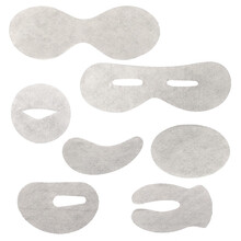 纯棉 一次性diy眼膜贴纸 月牙形眼贴膜 美容院专用自制眼周贴纸膜 1双连眼(有口)400片