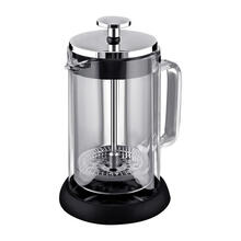 仙德曼SADOMAIN 法压壶不锈钢咖啡壶家用泡茶器玻璃打奶泡过滤网 银色（1000ML）CF1000