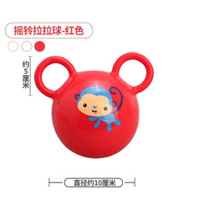 费雪（Fisher Price）儿童玩具球拍拍球甩甩球甩甩摇铃球组合 0-3-12个月 宝宝小皮球 拉拉摇铃球F0602红色10cm
