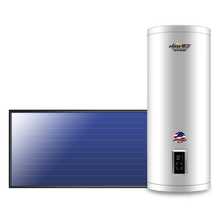 诺芝太阳能热水器平板阳台壁挂式家用分体式光电两用高层承压式 蓝膜系列【竖单片】+支架