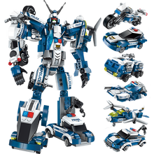 启蒙兼容乐高积木男孩拼装玩具变形机器人合体金刚拼插益智拼图儿童玩具男孩生日6岁7岁8岁9岁儿童节礼物 6合1疾风战将1407【577片】