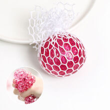 抖音同款网红发泄球减压神器捏捏乐小玩具硅胶压力球葡萄球解压球 白珠紫色 均码