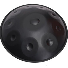 阿萨斯 手碟鼓9音氮化工艺手工捶打HanDpan色空鼓专业级钢舌鼓飞碟打击乐器黑色