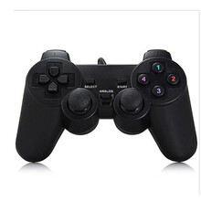 USB游戏手柄PS2外型单打 双打有线 PC电脑游戏机手柄 单手柄(只适用本店游戏机)