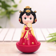 大唐不夜城不倒翁小姐姐同款人遇摆件西安纪念品娃娃送老外礼品 1088-2B棒棒哒小姐姐  中小