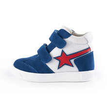 康界儿童内八字矫正鞋足外翻扁平足长短腿马蹄足内翻机能运动鞋冬 蓝色网面透气运动鞋定制 23码 参考脚长140-146mm