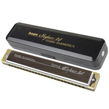 日本TOMBO通宝6624S 24孔复音口琴演奏初学入门新手儿童老人 F调