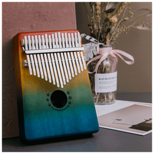 拇指琴卡林巴琴乐器手指琴kalimba拇指琴手指拇指琴手琴 彩虹色+教程