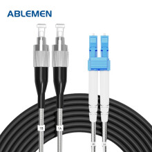 ABLEMEN 野战光缆 LC/UPC-FC/UPC多模双芯5米铠装分支 拉远光缆组件 基站跳线