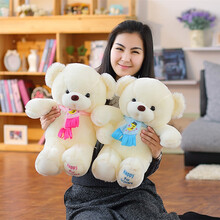 郁闷猪公仔毛绒玩具抱抱熊猫布娃娃女生泰迪熊玩偶大熊儿童玩具抱枕毛绒娃娃粉围巾45cm