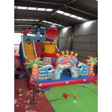 儿童充气城堡室外大型淘气堡充气堡游乐场充气蹦蹦床户外大型游乐 深宝蓝 84方