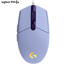 罗技（G）G102 LIGHTSYNC 游戏鼠标 淡紫色 RGB鼠标 轻量化设计 吃鸡鼠标 赛博朋克 200-8000DPI