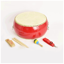 皮鼓大鼓幼儿园儿童玩具鼓0-3岁小鼓锣鼓打击乐器 10寸皮鼓33*17cm