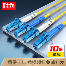 胜为（shengwei）电信级光纤跳线 LC-LC单模双芯10米 9/125低烟无卤环保外被 收发器尾纤 FSC-507