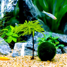 万年藓活体水草生态瓶雨淋缸水陆缸水族箱鱼缸造景好养易活耐低温 万年藓4颗+绿藻球1个