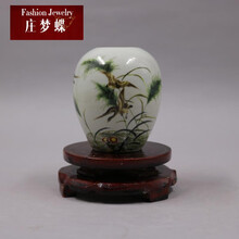 庄梦蝶 民国路路高升笔洗水洗 文房用品古玩古董陶瓷仿古 装饰摆件