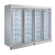 天翔冷链便利店冰柜饮料柜立式冰柜冷藏展示柜商用冰箱啤酒牛奶冰柜超市冷柜 2800L四门冷藏展示冰柜 水银色自动补货款+机组+冷柜滑板配件