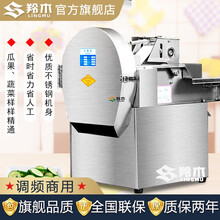 羚木 切菜机商用调频自动多功能电动切辣椒切酸菜切葱切韭菜全自动切段切丝机 双调频切菜机铜芯电机