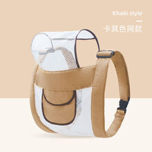 楚歌质优品 纯色婴儿凉背带夏季透气背娃神器小孩新生儿童老式前抱后背式夏季 棕色双网四爪扣(10-30斤)