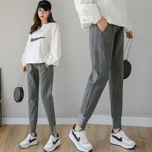 敏潮格伦孕妇裤裤子春夏外穿潮妈春夏季打底裤矮个子孕妇装春装棉裤 深灰常规 M