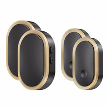 CACAZI卡佳斯 A99二拖二门铃无线家用电子遥控智能门玲老人病人超远距离医院呼叫器 黑金色